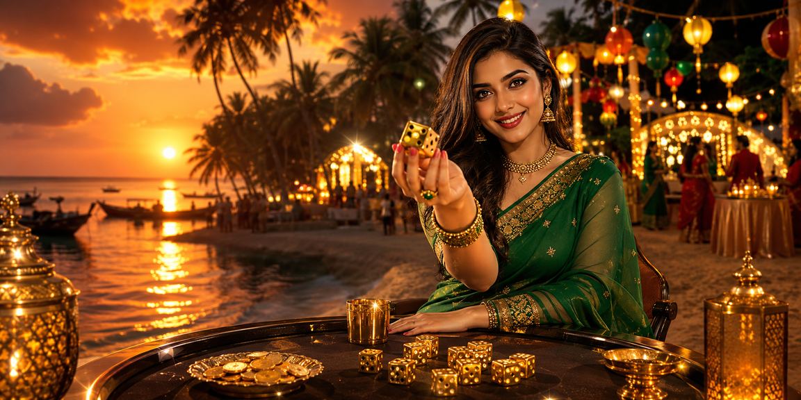 সেন্ট মার্টিনে ঐতিহ্যবাহী পোশাকে ডাইস গেম খেলছেন এক ব্যবহারকারী
